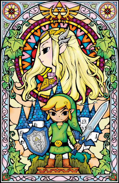 File:Stained-Glass-Link-Zelda.png