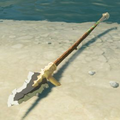 Breath of the Wild Hyrule Compendium picture of a Lizal Spear.