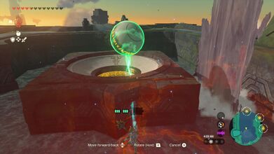 Place the Orb into the hole to open the gate