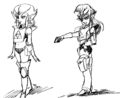 Rejected "sci-fi" concept art for Zelda from A Link to the Past