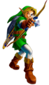 Art of Link using the Fairy Bow