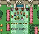 Zelda, with her father the King of Hyrule and the rest of the Seven Maidens, in the ending of A Link to the Past.