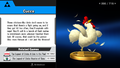 Cucco trophy from Super Smash Bros. for Wii U