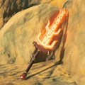 Breath of the Wild Hyrule Compendium picture of a Great Flameblade.