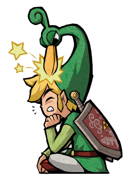 File:Link Displeased Ezlo - The Minish Cap art.png