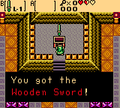 Link obtaining the Wooden Sword in Oracle of Seasons