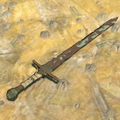Hyrule Compendium entry of the Rusty Broadsword.