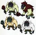 Concept art of Yooks from Hyrule Historia