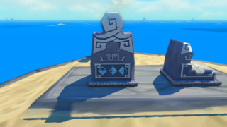 The Wind Gods' monuments in The Wind Waker HD
