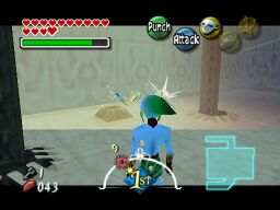 3.1. This is a two parter. Sink down to the bottom here and charge up your Zora Fins to make the mines blow up. Step on the switch to make a chest appear for later. Don't forget!