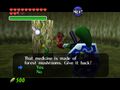 Fado demands the Odd Potion from Link in Ocarina of Time