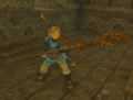 Link wielding a Soldier IV Spear