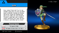 Link trophy from Super Smash Bros. for Wii U