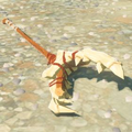 Breath of the Wild Hyrule Compendium picture of the Dragonbone Boko Spear.