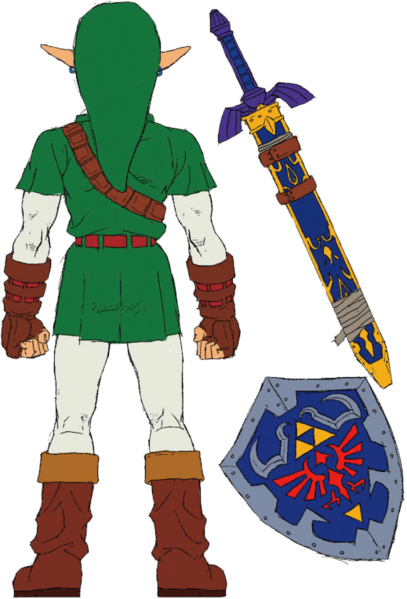 File:Adult Link - OOT Turnaround back HH.png