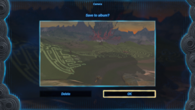 Use the camera to take a picture of the Geoglyph