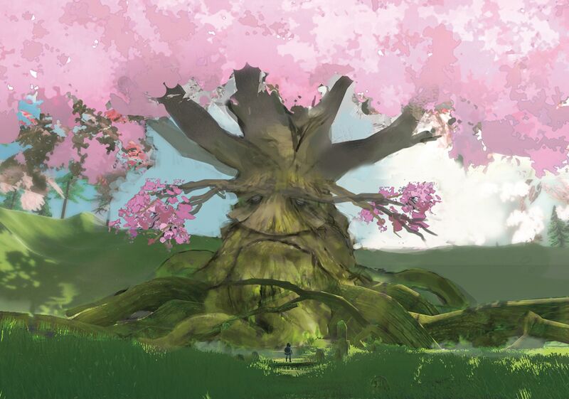 File:Great Deku Tree - BOTW concept art.jpg