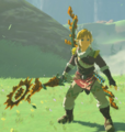 Link wielding a Soldier IV Reaper