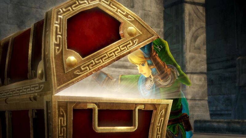 File:Hyrule Warriors Screenshot Treasure Chest Link.jpg