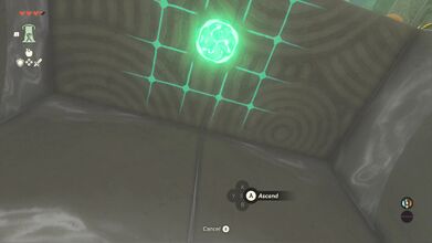 Use Ascend to get back to the top of the shrine