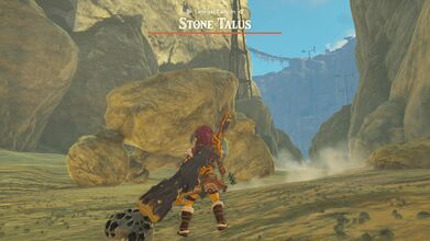 Fighting a Stone Talus (Rare) in Tears of the Kingdom
