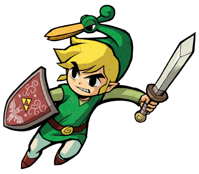 File:Angry Link and Ezlo - The Minish Cap art.png