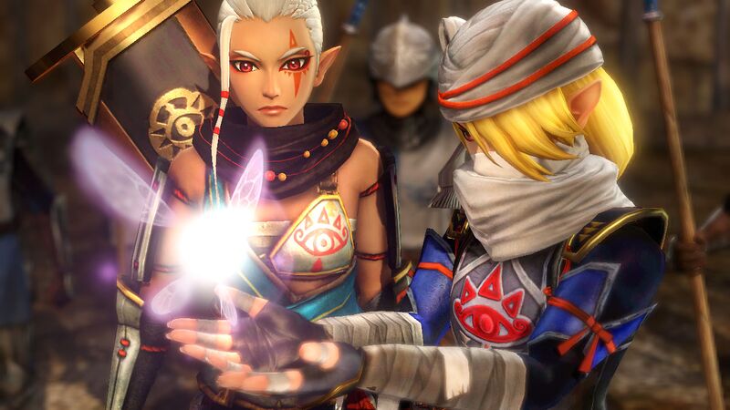 File:Hyrule Warriors Screenshot Sheik Holding Fairy.jpg