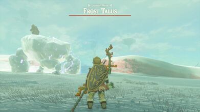 Fighting a Frost Talus in Tears of the Kingdom