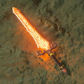 Breath of the Wild Hyrule Compendium picture of a Flameblade.