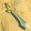 Breath of the Wild Hyrule Compendium picture of a Golden Claymore.