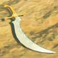 Breath of the Wild Hyrule Compendium picture of a Moonlight Scimitar.