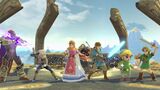 Ganondorf, Sheik, Zelda, Link, Toon Link and Young Link on Great Plateau Tower