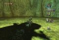 Link avoiding Deku Toad's fall