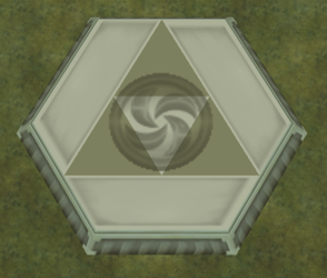 Forest Medallion pedestal, located in the Sacred Forest Meadow and tied to the Forest Temple. Warped to using the Minuet of Forest.