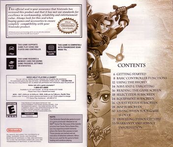 Zelda Ocarina of Time Master Quest Manual Only NO GAME Nintendo GameCube  Legend