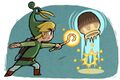 Link and Ezlo using the Cane of Pacci