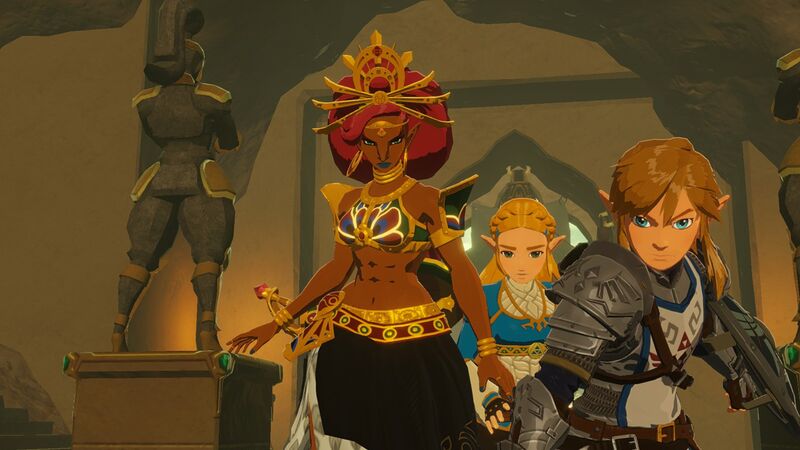 File:Urbosa with Zelda and Link - HWAoC prerelease screenshot.jpg