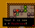 Link receiving the Mushroom in Oracle of Seasons
