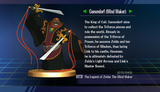 Ganondorf (Wind Waker) trophy with text from Super Smash Bros. Brawl: Randomly obtained