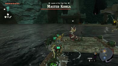 When Master Kohga is stunned, jump on board and attack with his sword
