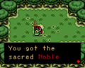 Link acquiring the Noble Sword in Oracle of Seasons