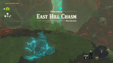 Link arriving at East Hill Chasm