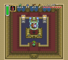 Zelda being sent to the Dark World by Agahnim in A Link to the Past.