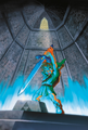 Link lifting the Master Sword