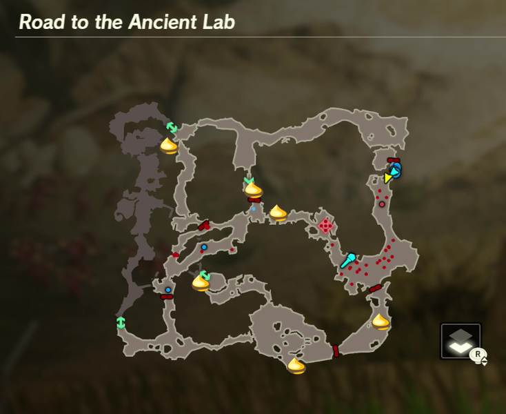 There are 6 Koroks found on the Road to the Ancient Lab.