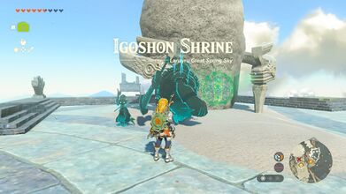 Link arriving at Igoshon Shrine