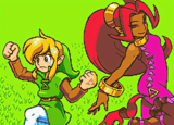 Din and Link dancing together in Oracle of Seasons