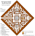 Map of the labyrinth including paths not visible on the in-game map