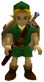 Link model, with Gilded Sword and Mirror Shield, from Majora's Mask (N64)
