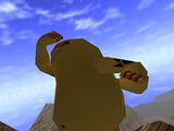 Biggoron using the Eye Drops in Ocarina of Time (N64)